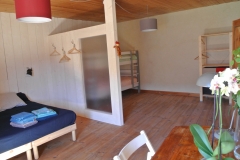 Gite les Clots Clément- chambre familiale - 1 grand lit et 2 lits superposés